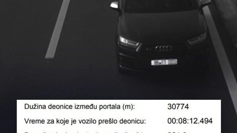 Nemac vozio kroz Srbiju 224 km/h