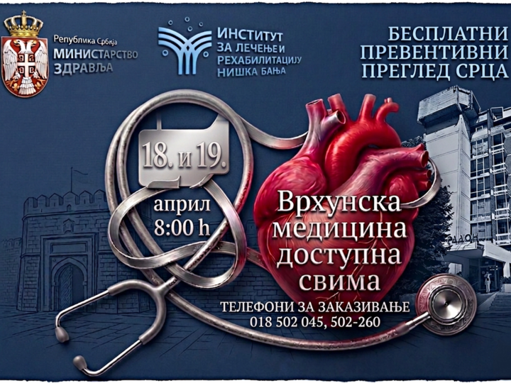 Besplatni pregledi srca za sve građane u Institutu Niška Banja